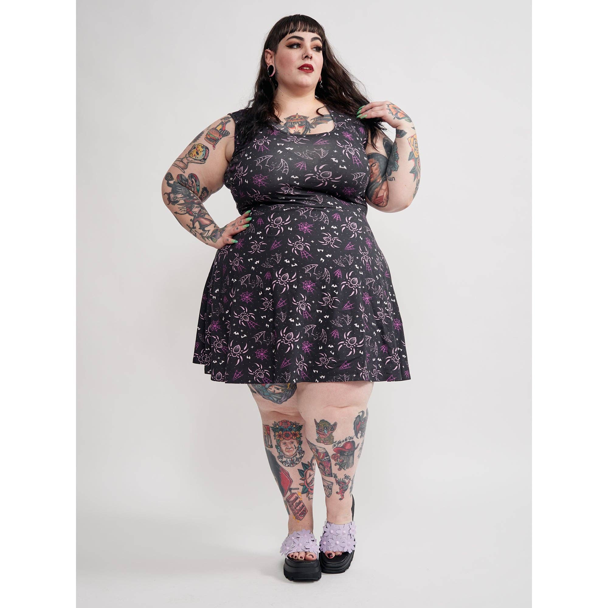 Creepy Crawlies Sleeveless Skater Dress