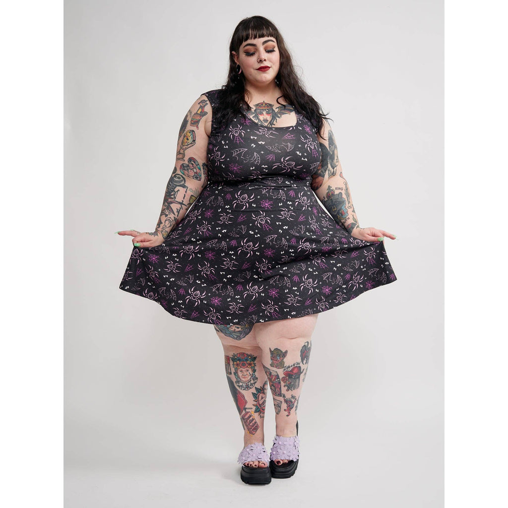 Creepy Crawlies Sleeveless Skater Dress