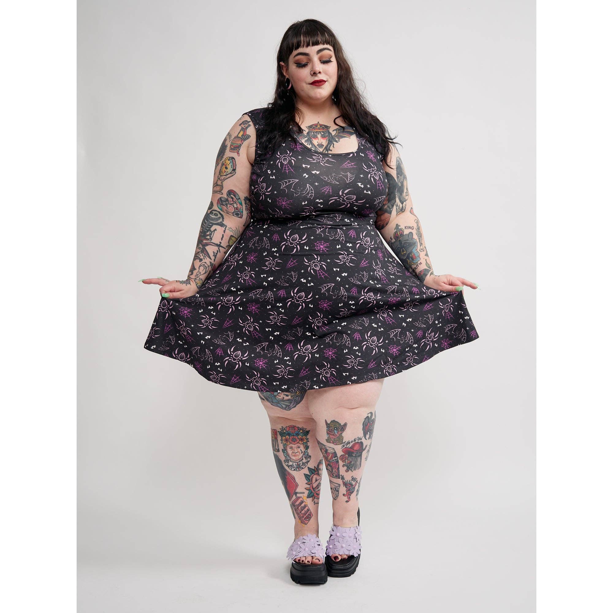 Creepy Crawlies Sleeveless Skater Dress