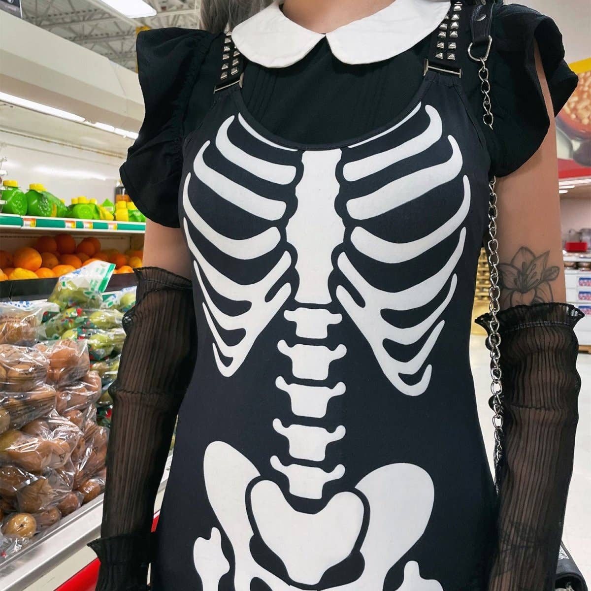 Skeleton Bones Magick Maxi Dress