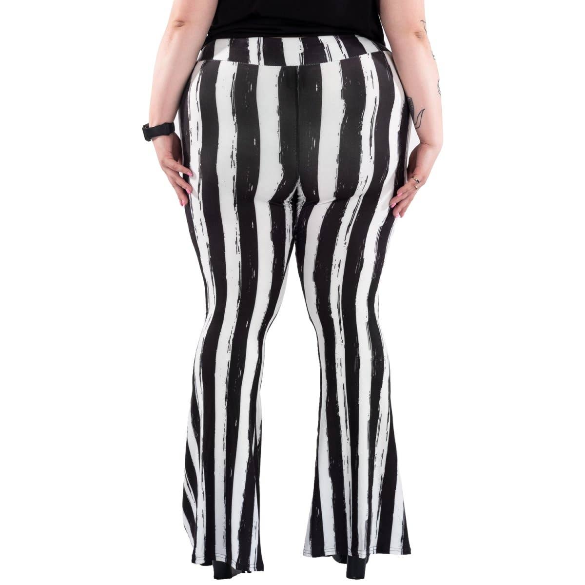 Black and White Striped Hellz Bellz Flares