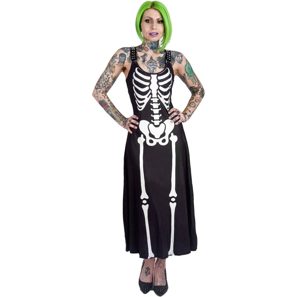 Skeleton Bones Magick Maxi Dress