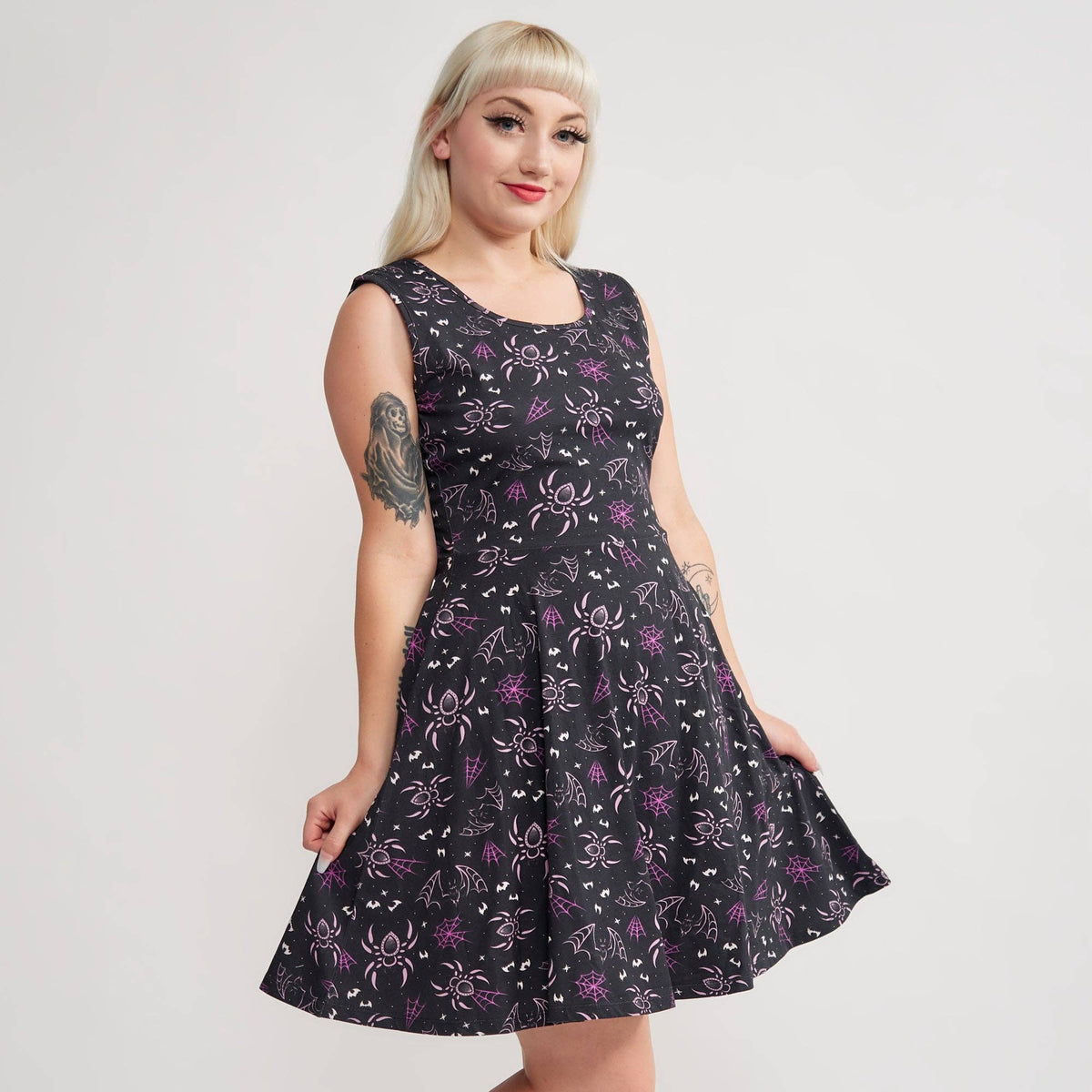 Creepy Crawlies Sleeveless Skater Dress