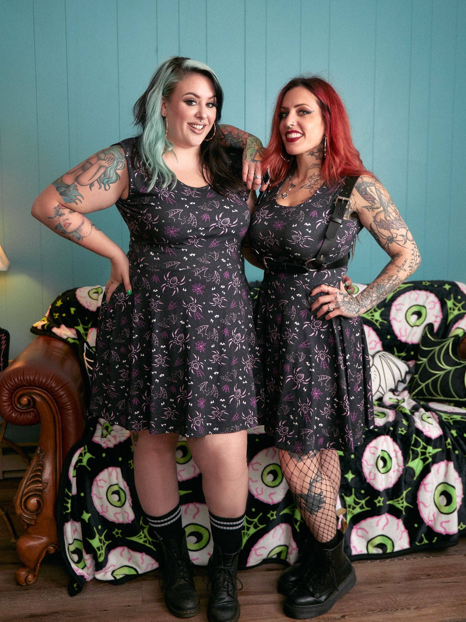 Creepy Crawlies Sleeveless Skater Dress