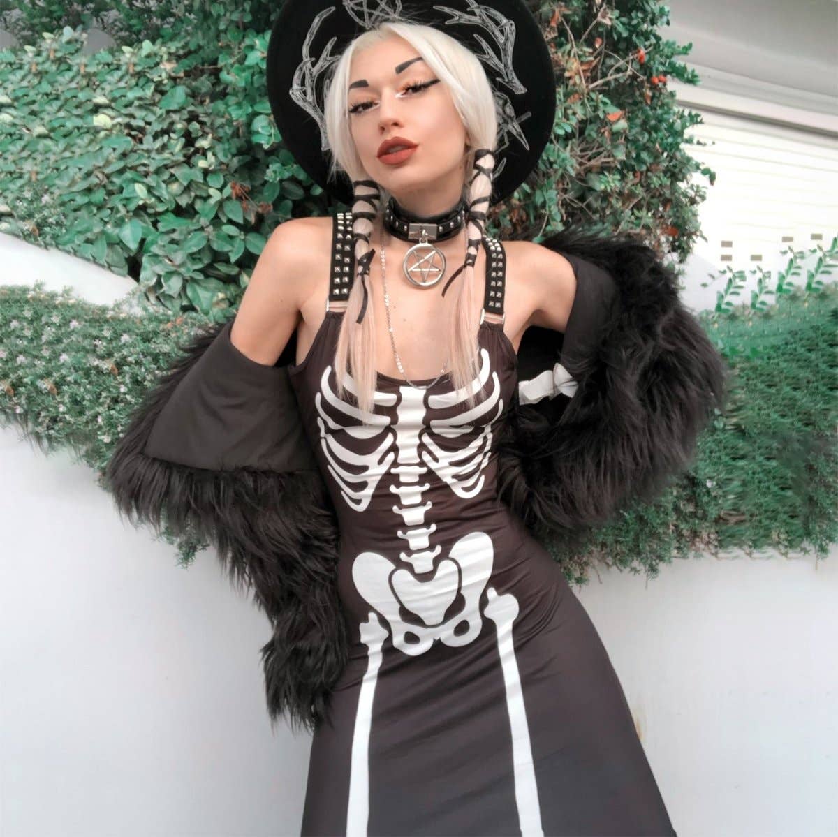 Skeleton Bones Magick Maxi Dress