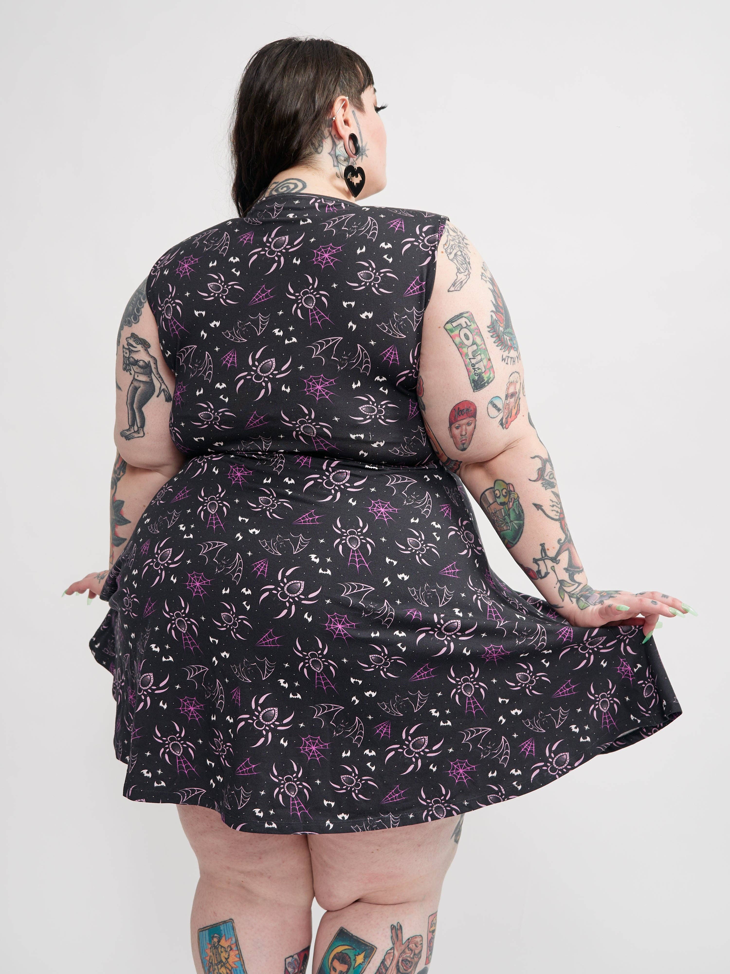 Creepy Crawlies Sleeveless Skater Dress
