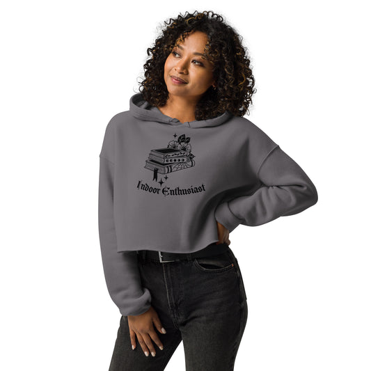 Indoor Enthusiast Crop Hoodie